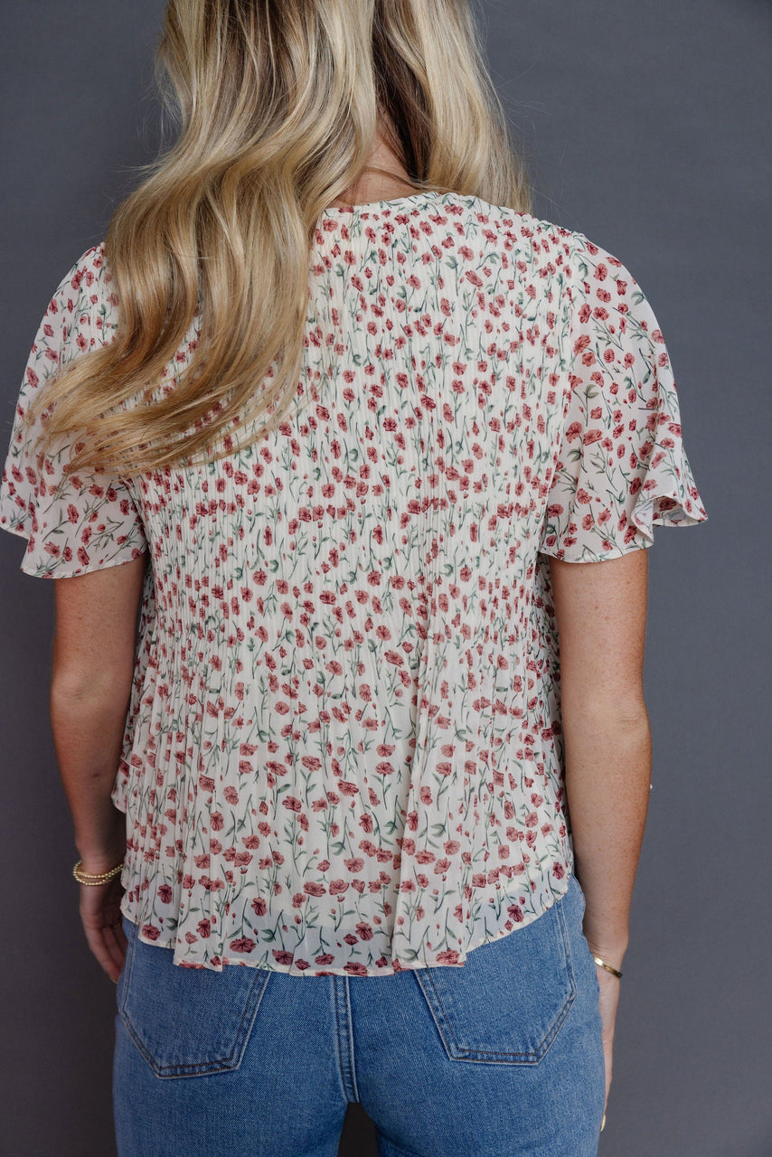 Berry Hill Blouse in Off White/Rose