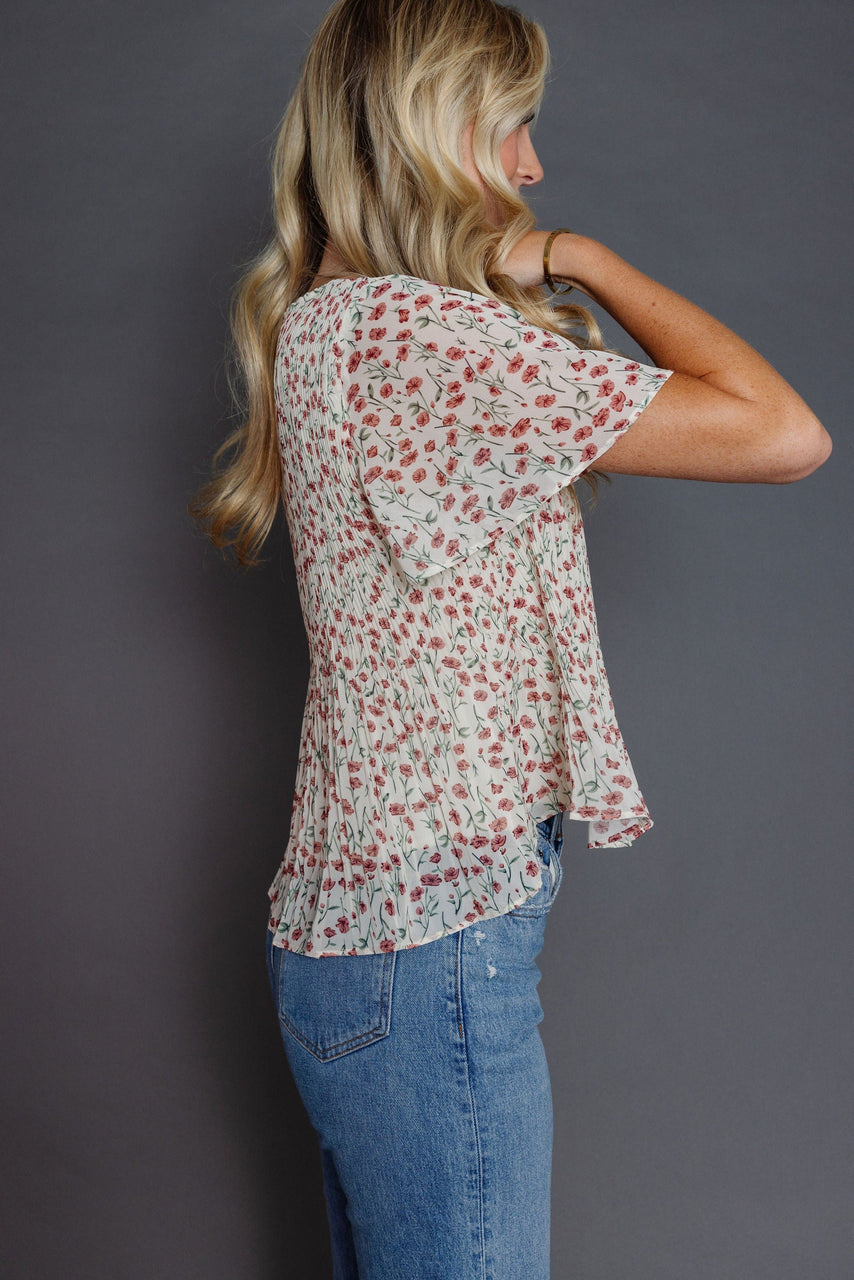 Berry Hill Blouse in Off White/Rose