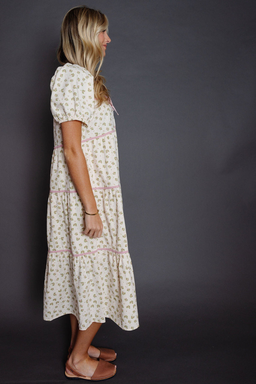 Brooks Dress in Natural/Rose