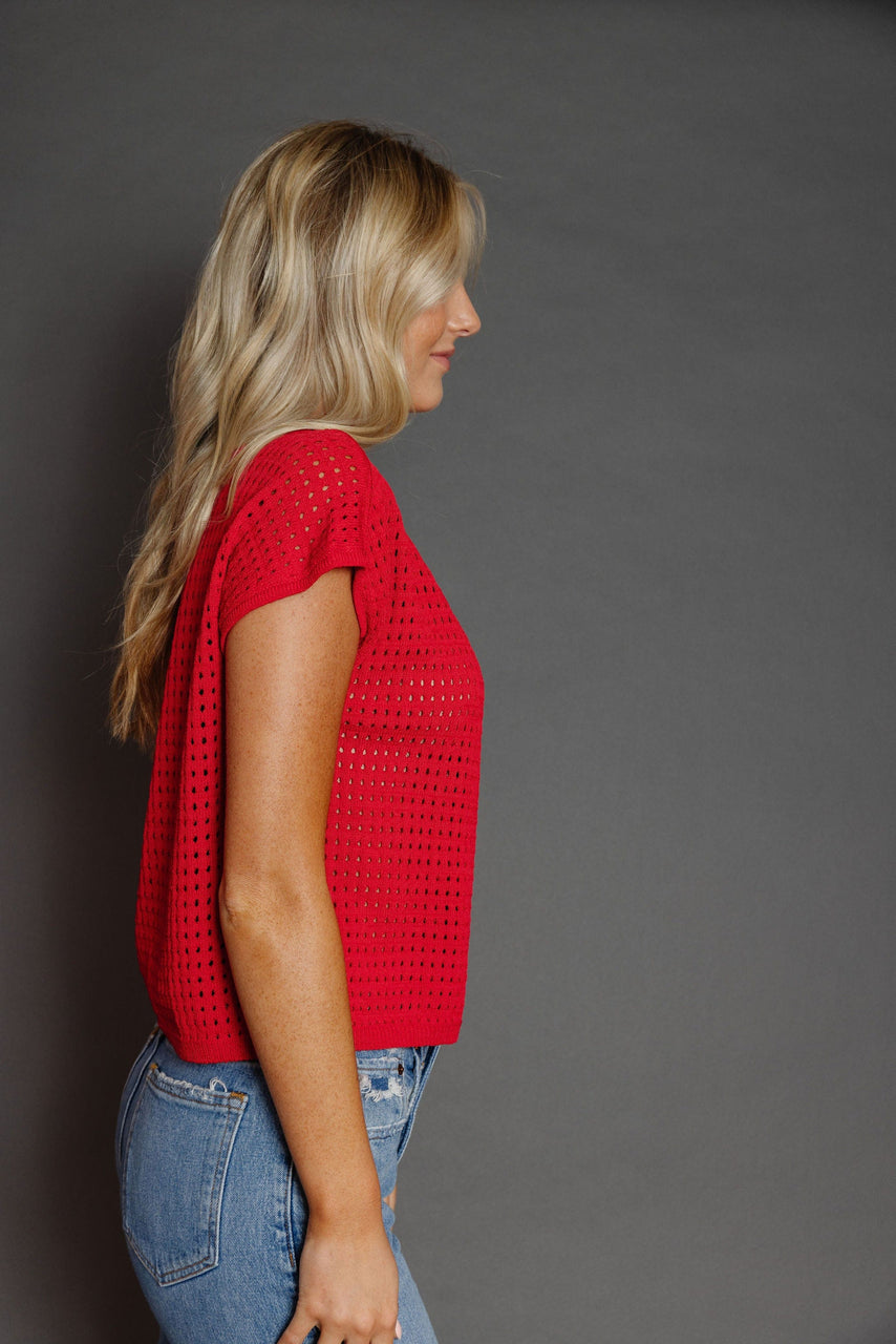 Cecilia Cardigan in Cherry