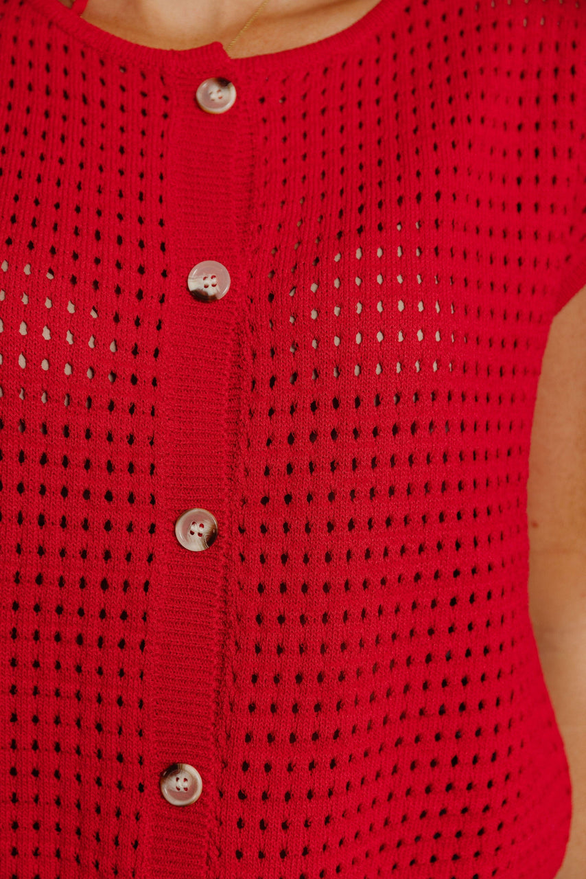 Cecilia Cardigan in Cherry