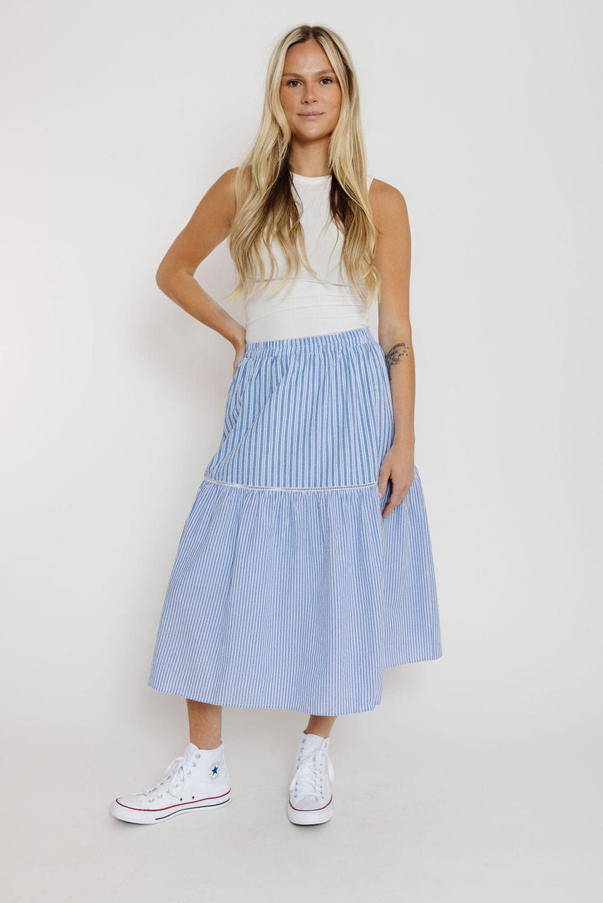 Gravity Skirt in Blue Stripe