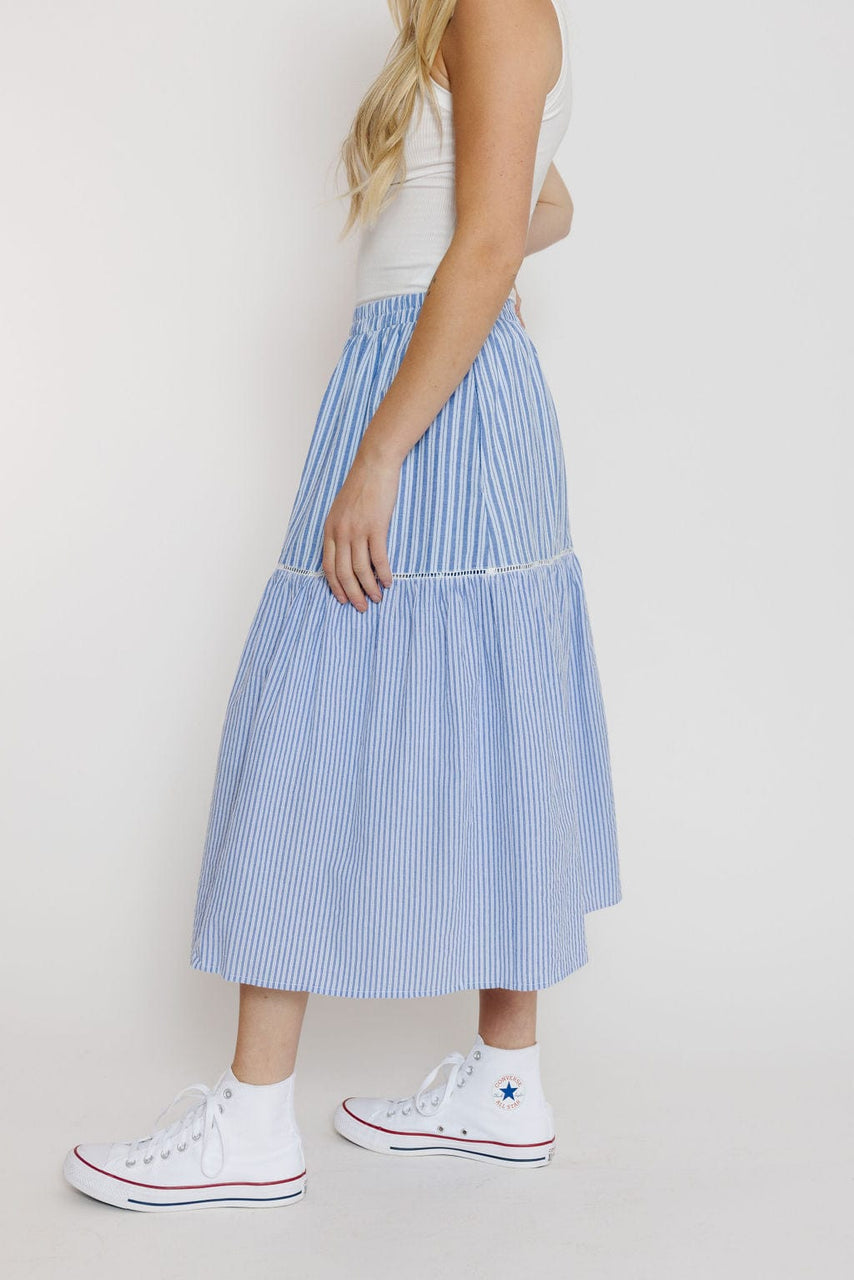 Gravity Skirt in Blue Stripe