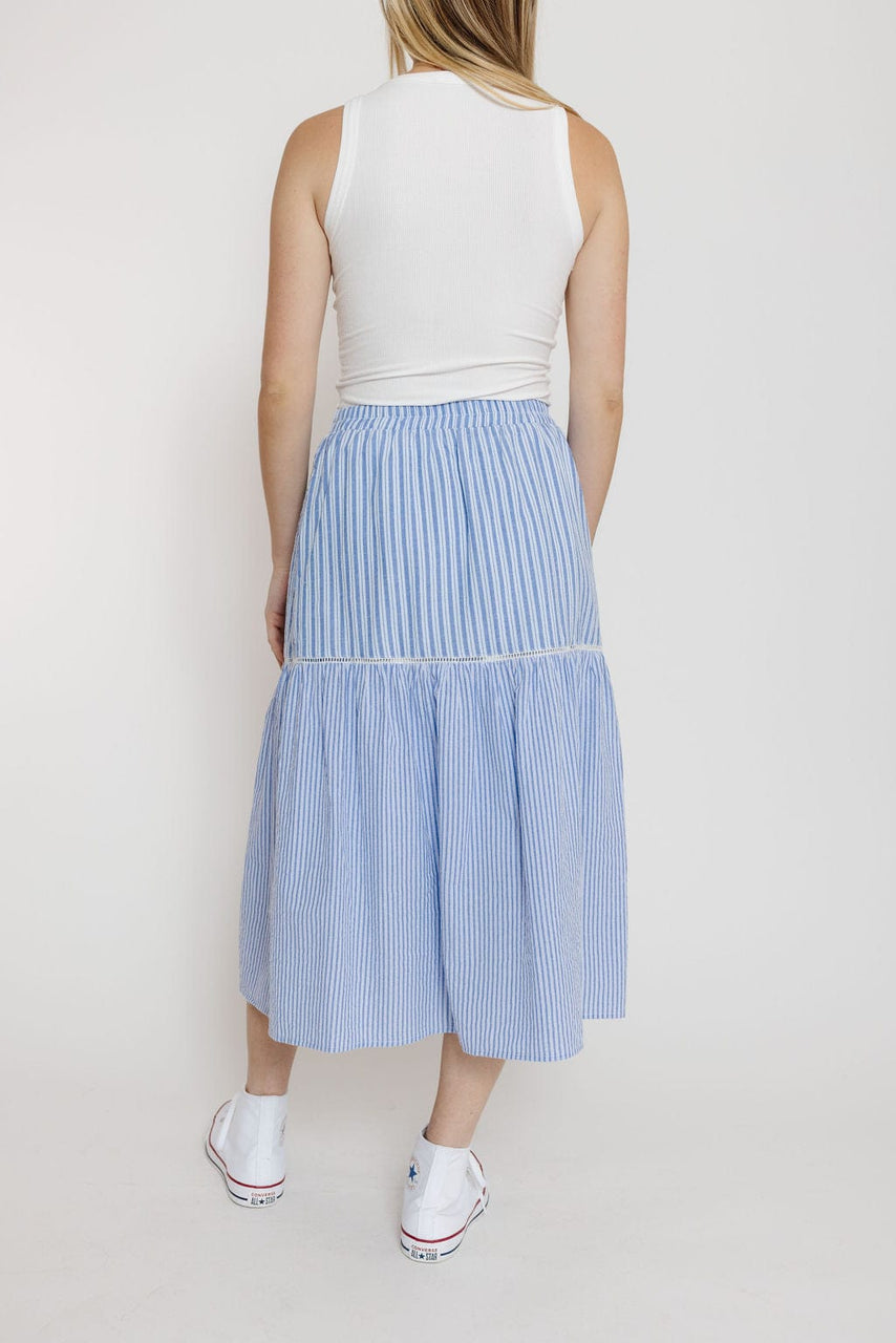 Gravity Skirt in Blue Stripe