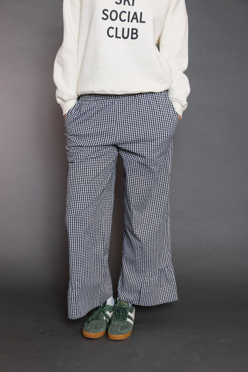 Rubie Gingham Pant in Black/White