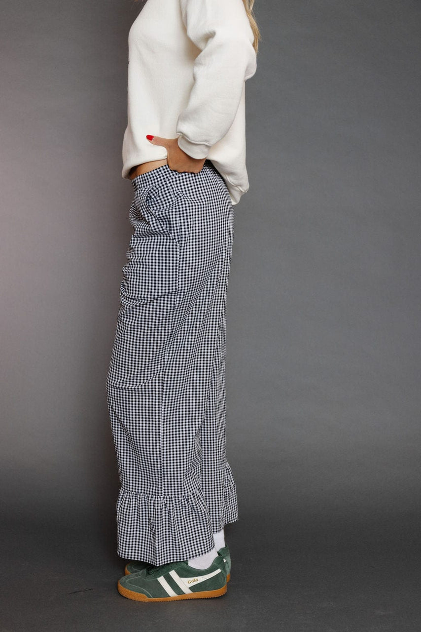 Rubie Gingham Pant in Black/White