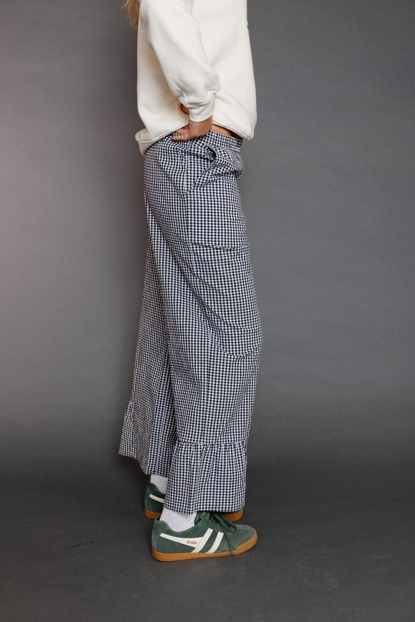 Rubie Gingham Pant in Black/White