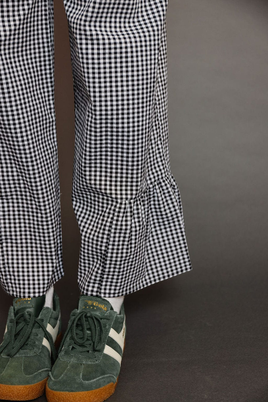 Rubie Gingham Pant in Black/White