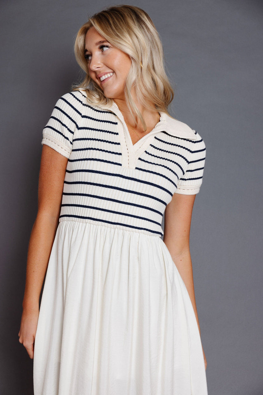 Wilmont Dress in Ivory/Black