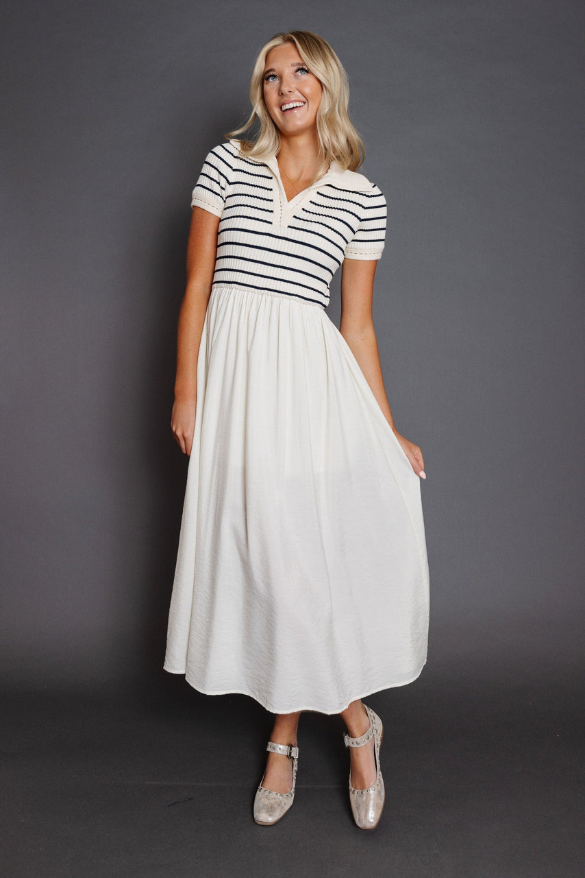 Wilmont Dress in Ivory/Black