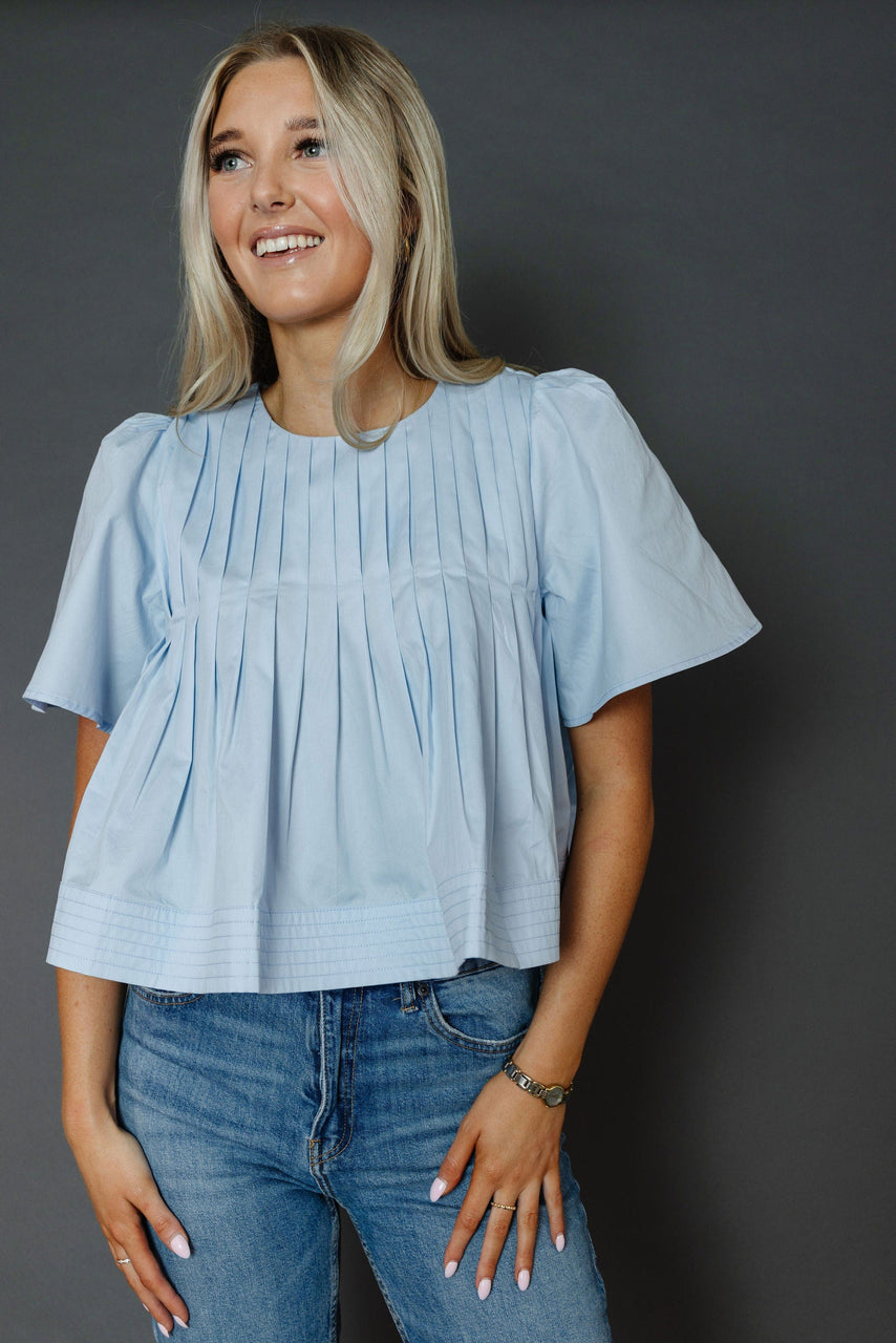 Aberdeen Blouse in Sky Blue
