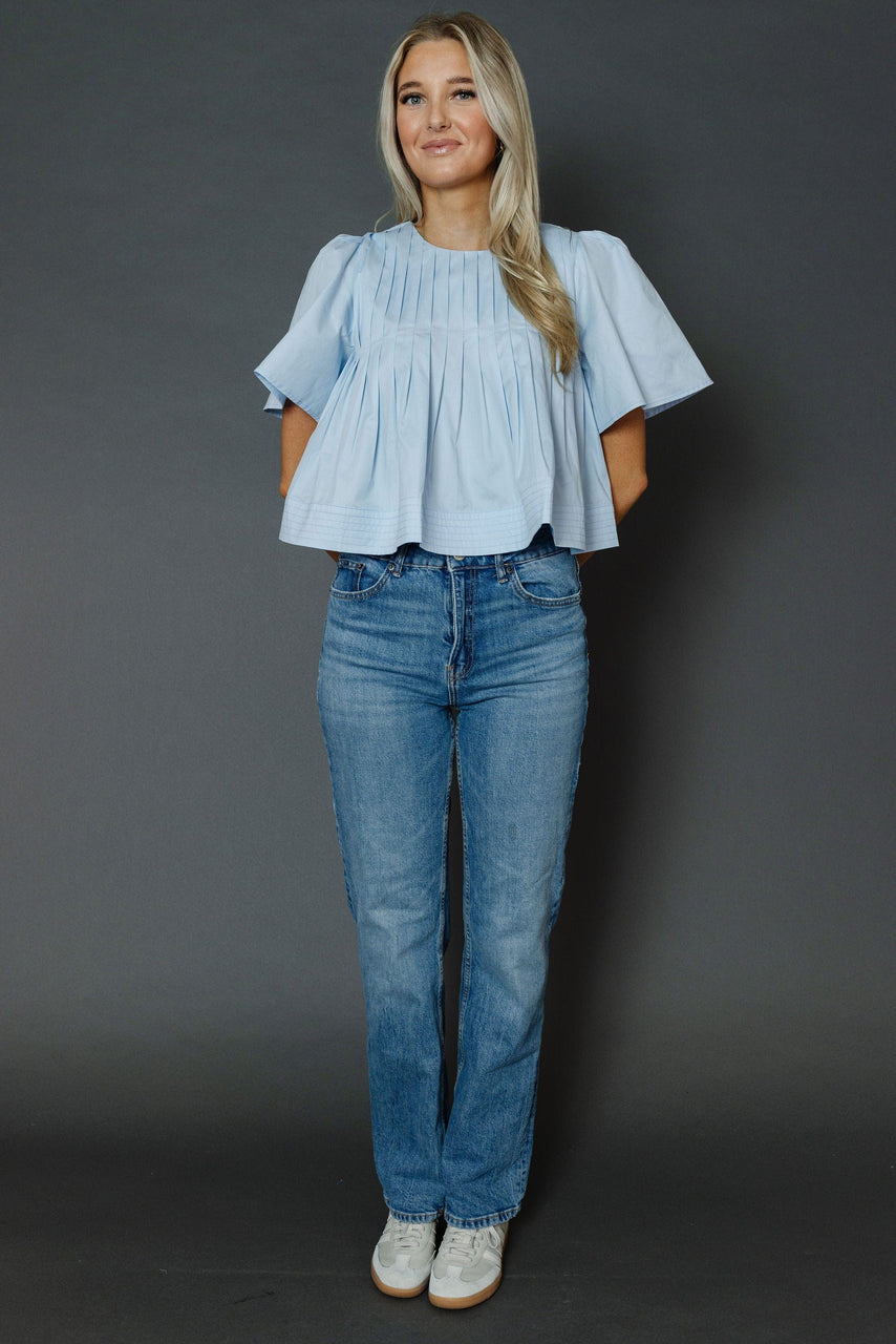 Aberdeen Blouse in Sky Blue