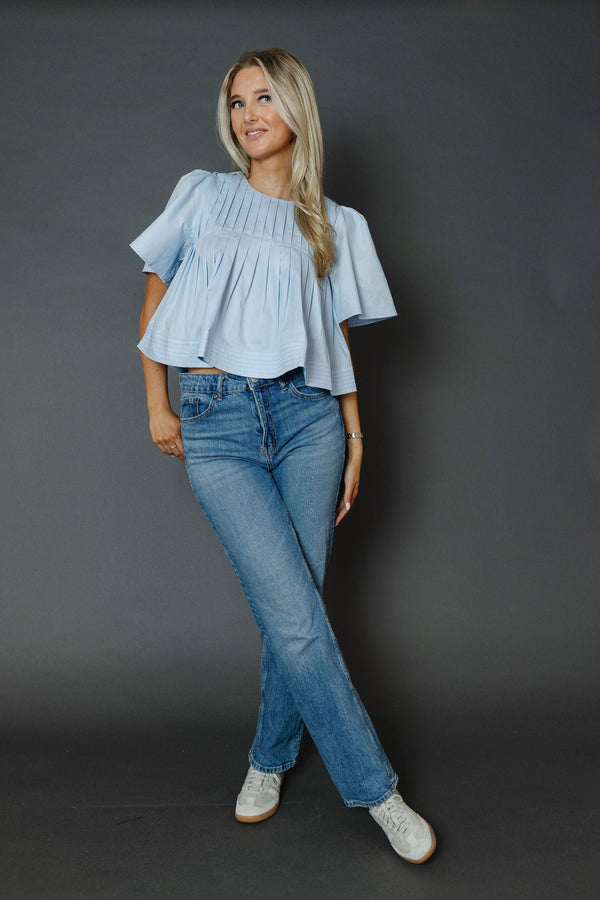 Aberdeen Blouse in Sky Blue