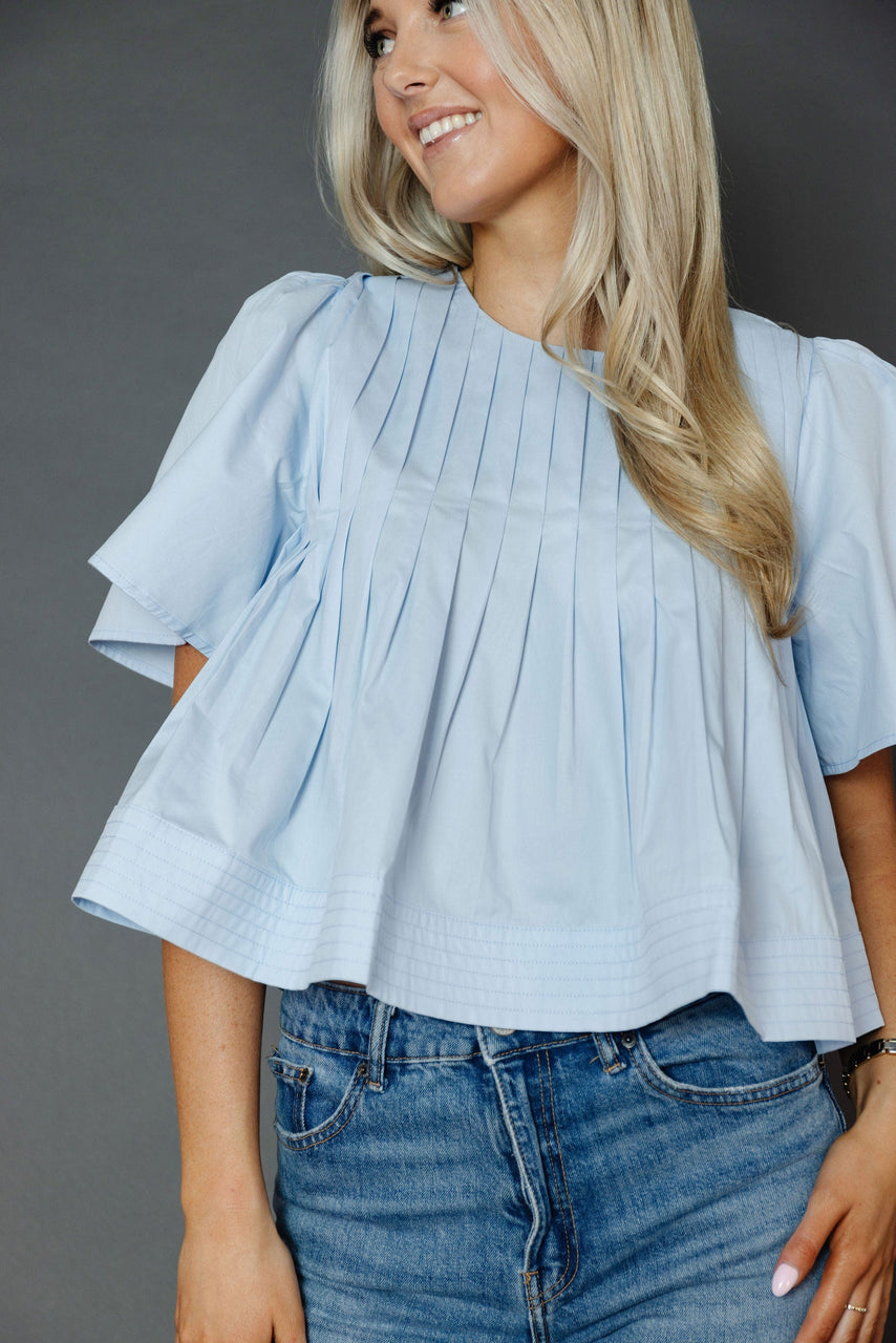 Aberdeen Blouse in Sky Blue