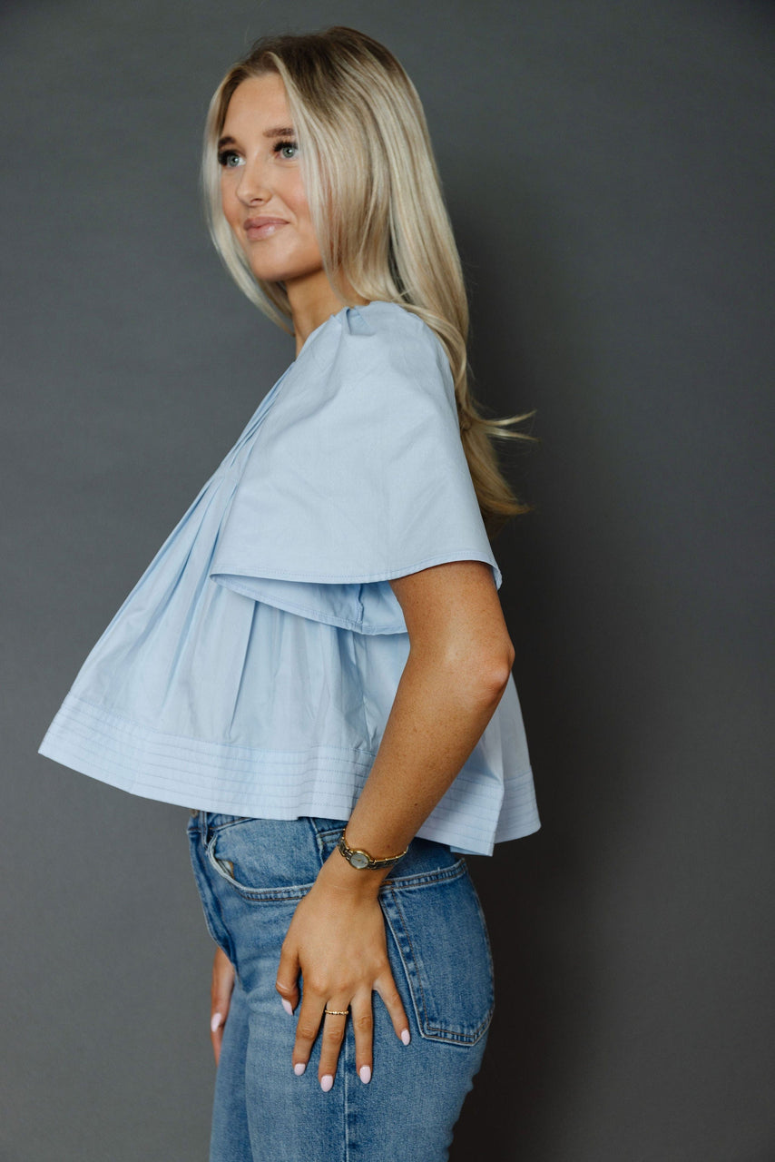 Aberdeen Blouse in Sky Blue