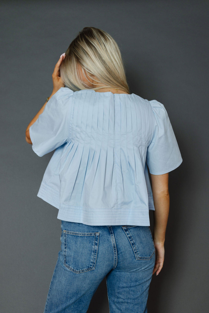 Aberdeen Blouse in Sky Blue