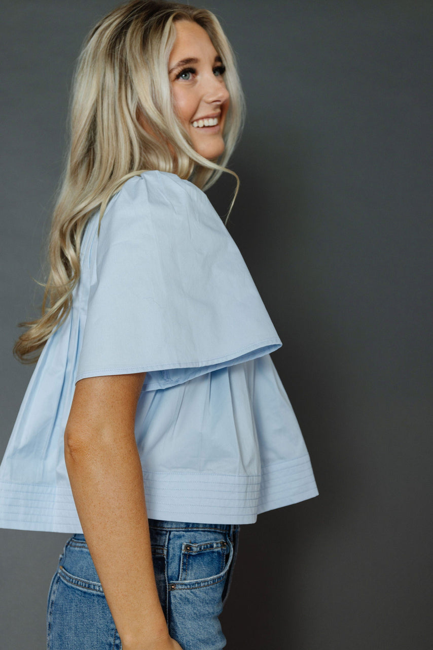 Aberdeen Blouse in Sky Blue