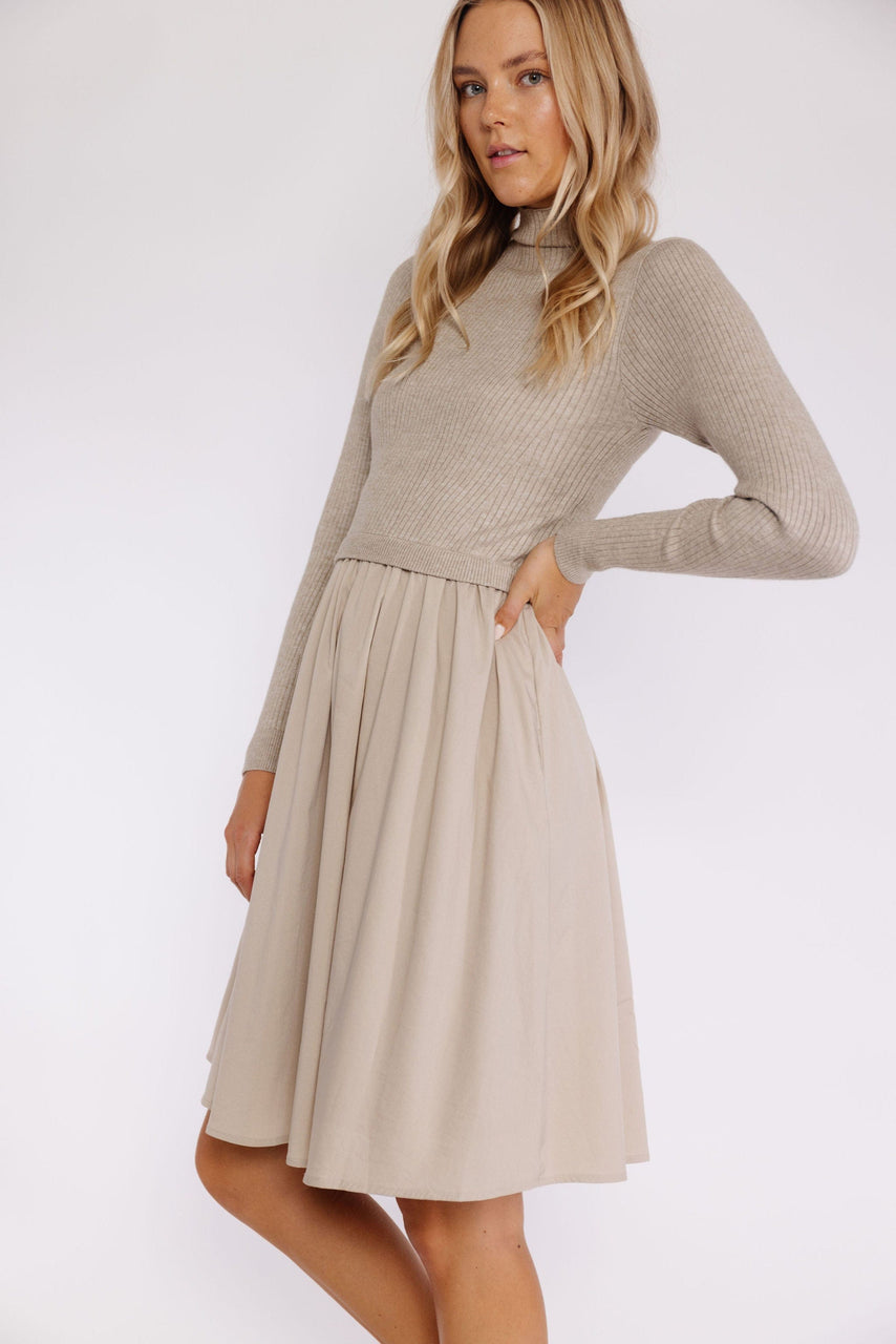 Aurelia Sweater Dress in Ecru