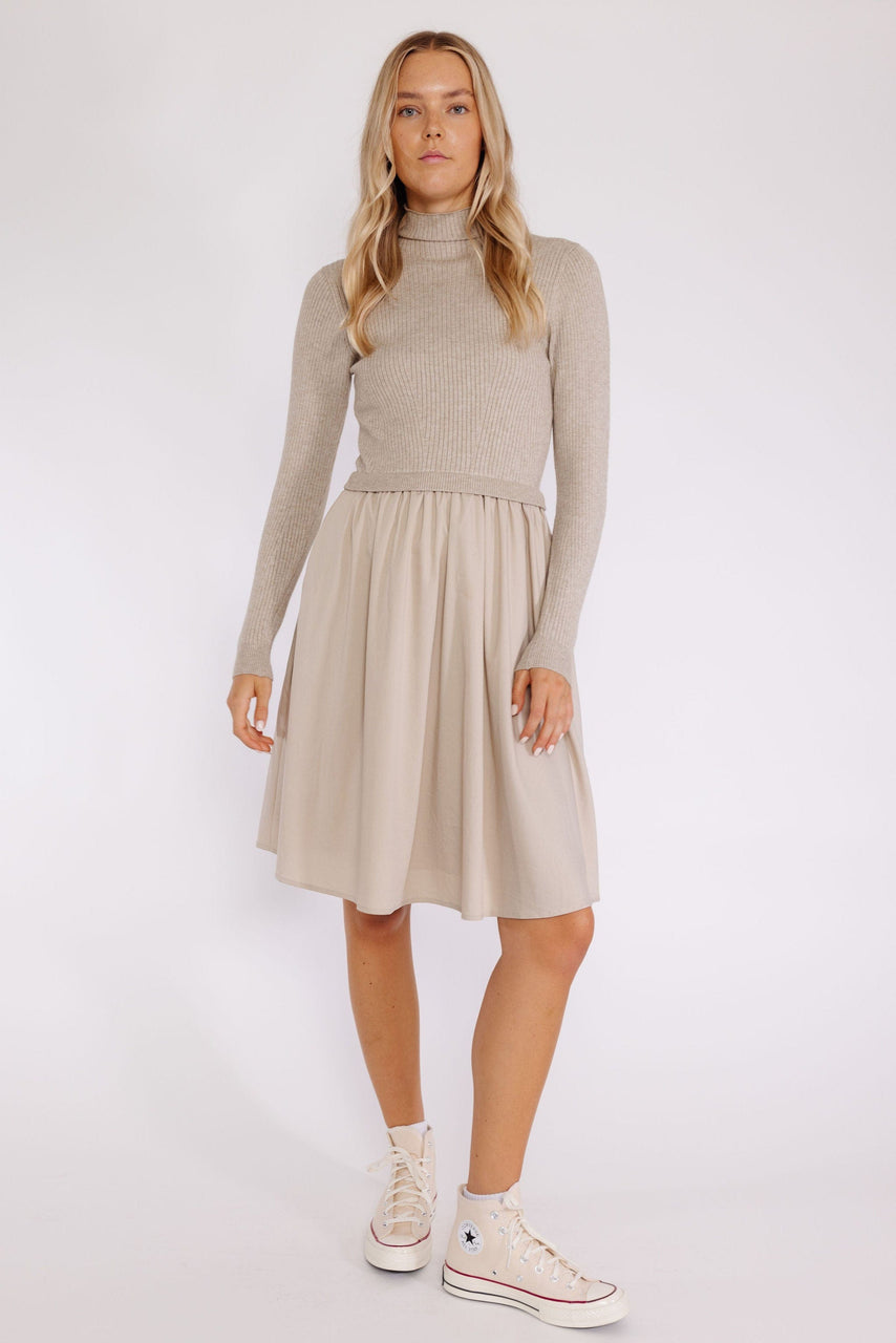 Aurelia Sweater Dress in Ecru