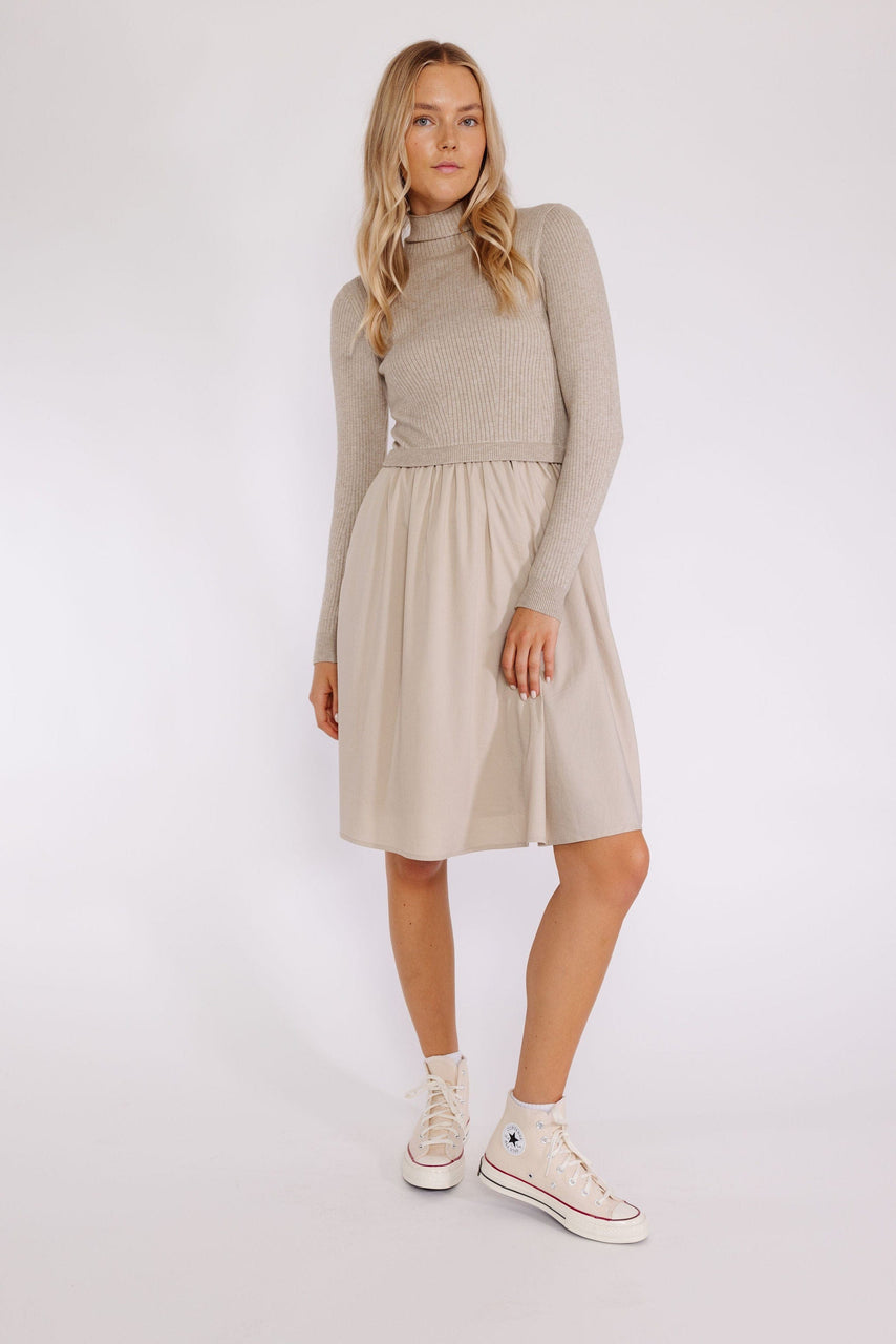 Aurelia Sweater Dress in Ecru
