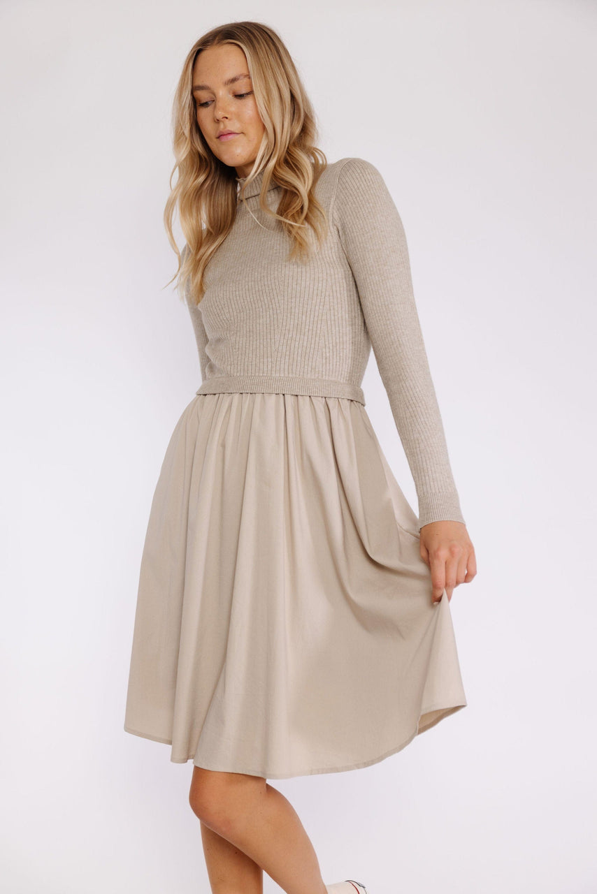 Aurelia Sweater Dress in Ecru