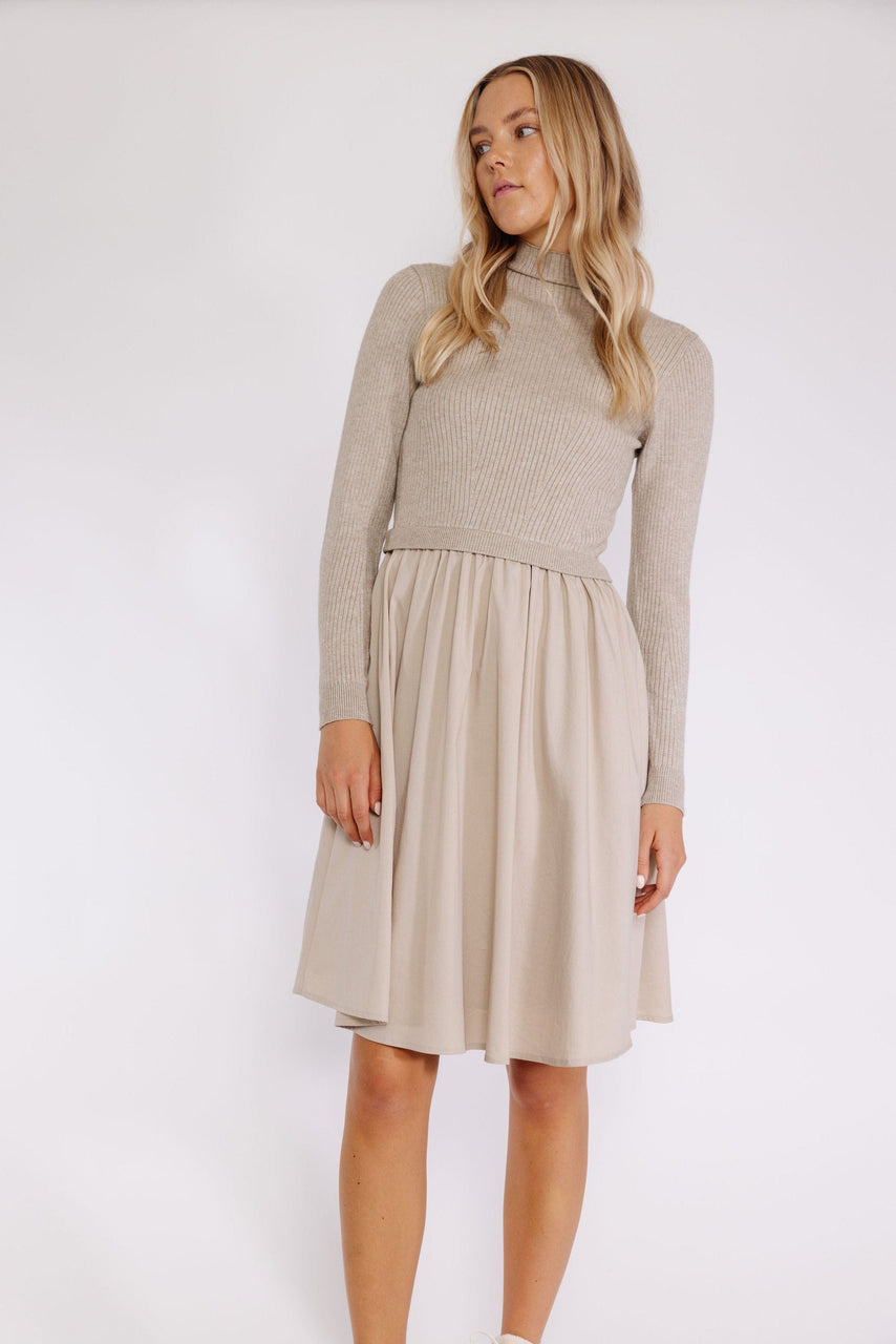 Aurelia Sweater Dress in Ecru