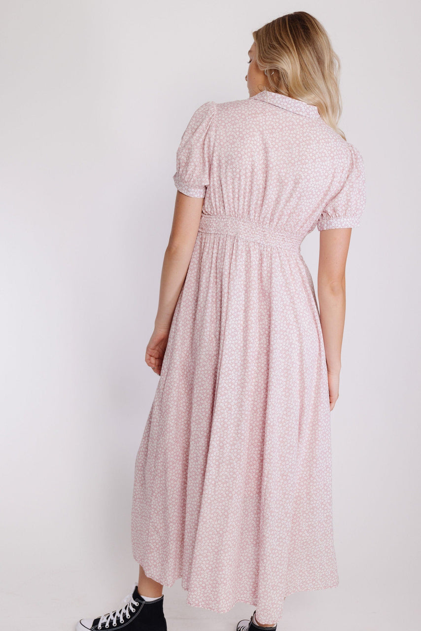 Aveline Dress in Dusty Pink