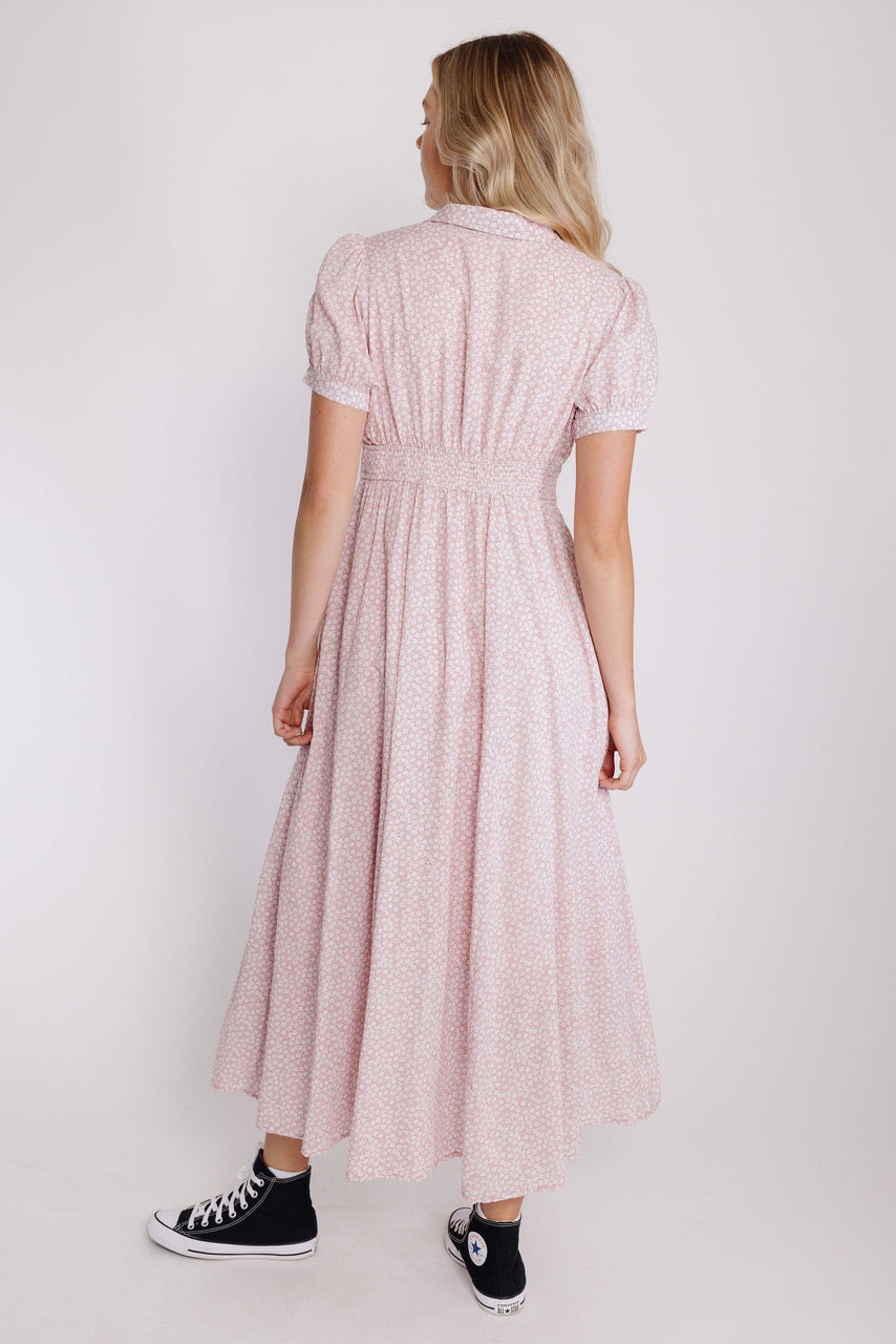Aveline Dress in Dusty Pink