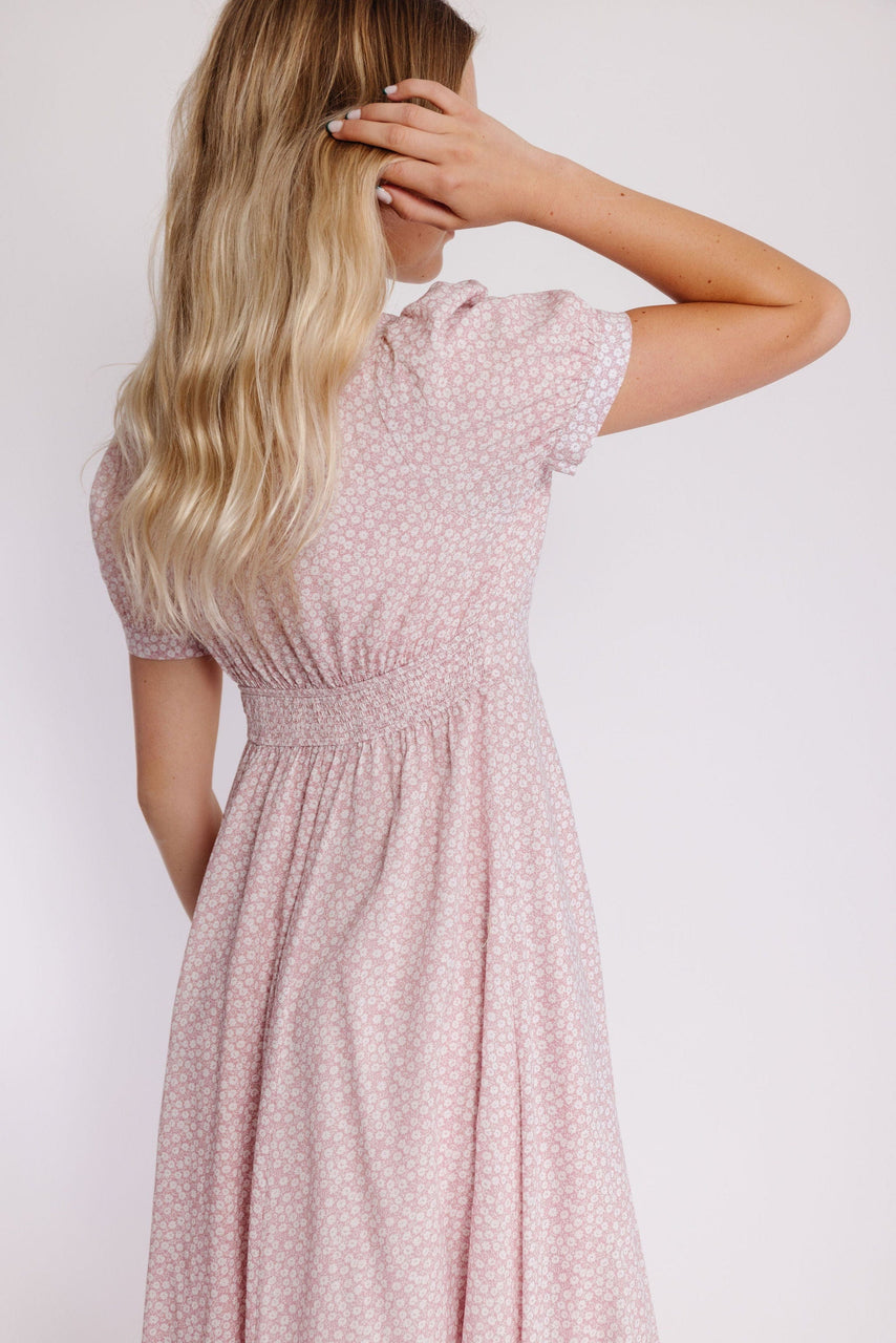 Aveline Dress in Dusty Pink