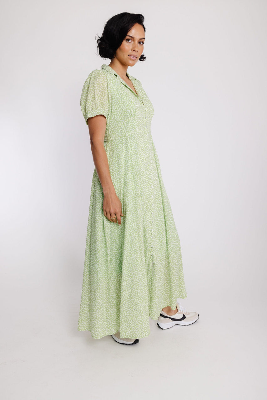 Aveline Dress in Limeade