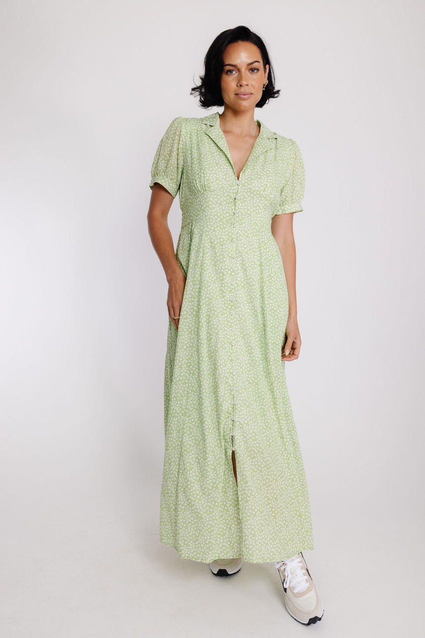 Aveline Dress in Limeade
