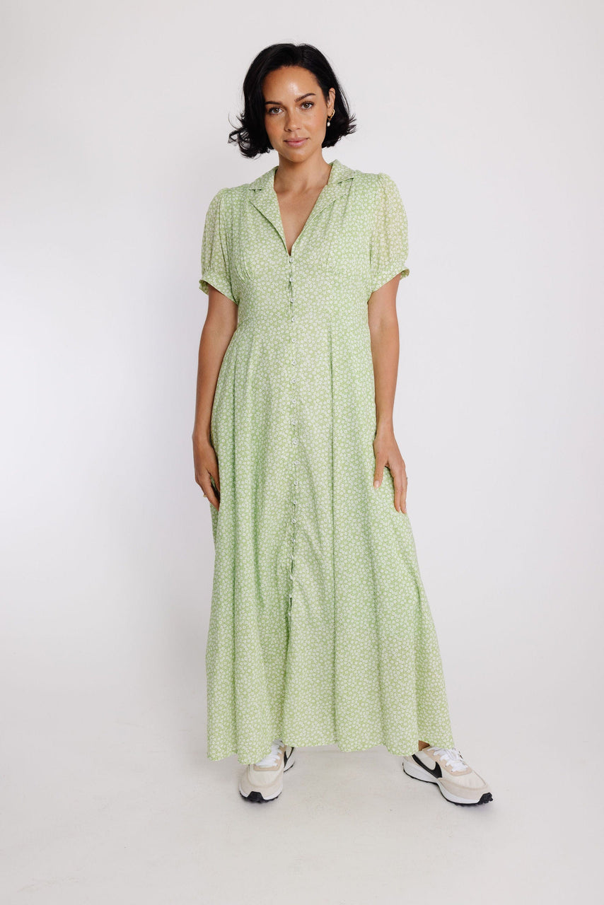 Aveline Dress in Limeade