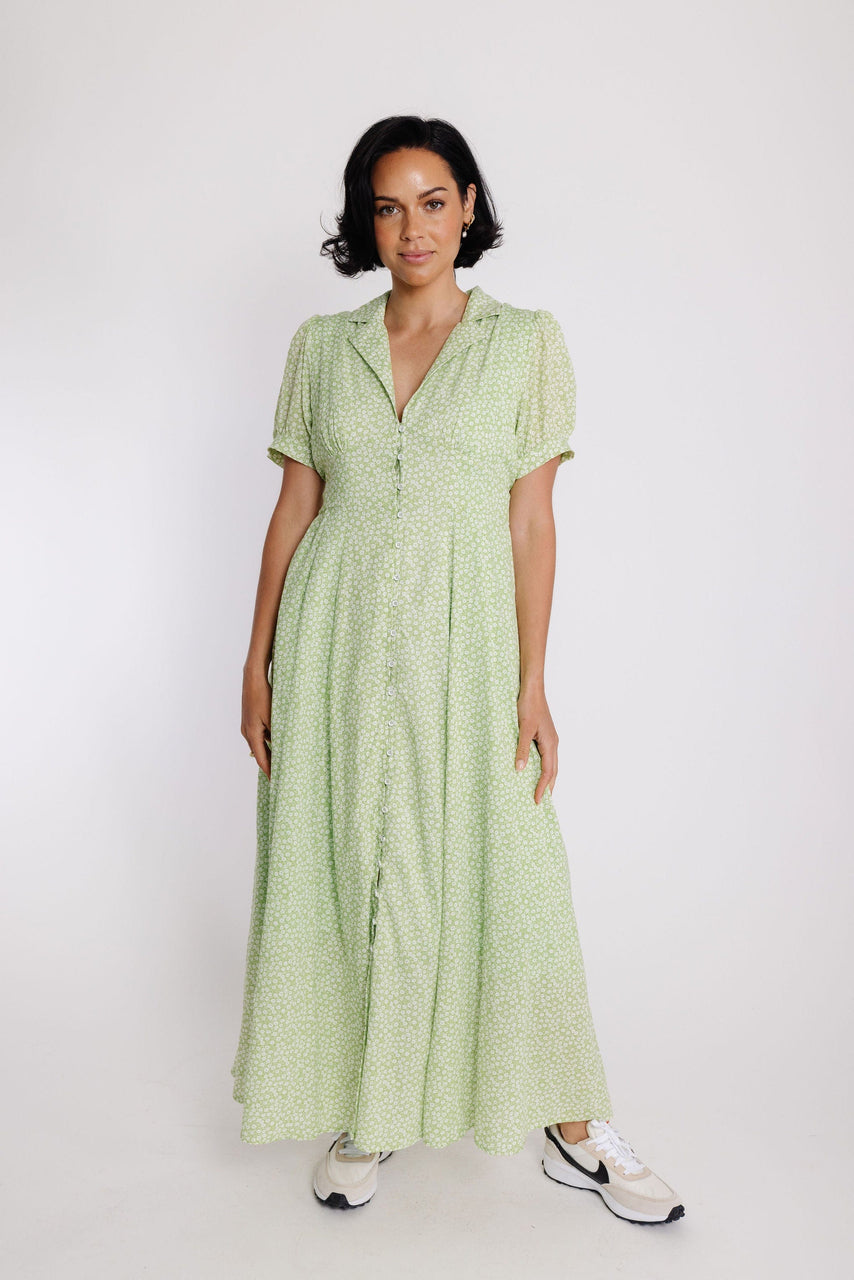 Aveline Dress in Limeade
