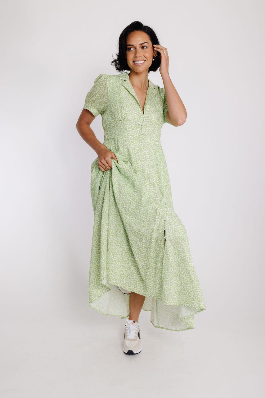 Aveline Dress in Limeade
