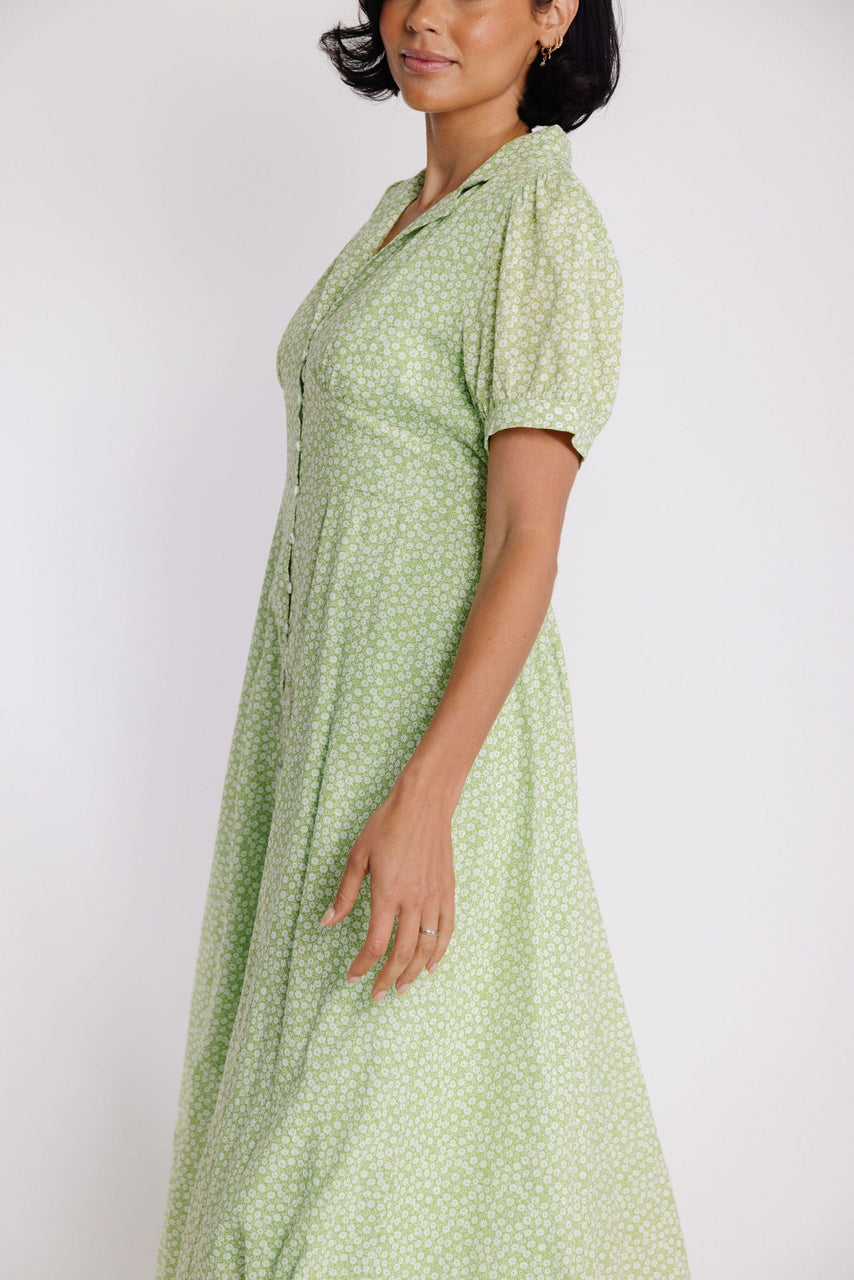 Aveline Dress in Limeade