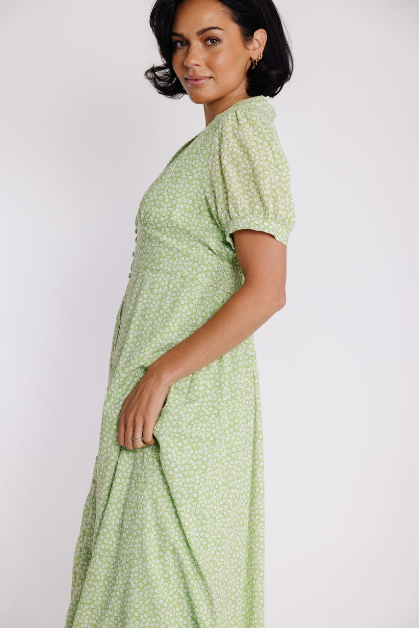 Aveline Dress in Limeade