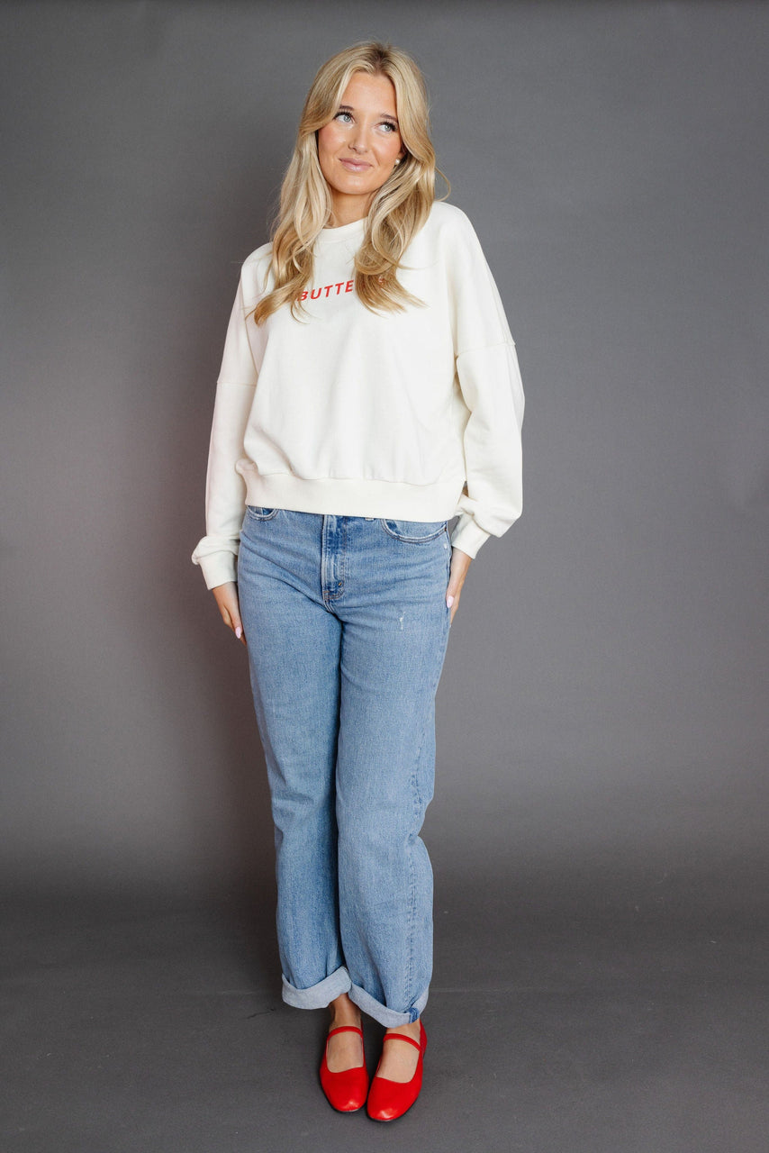 Butter Sweatshirt in Cream