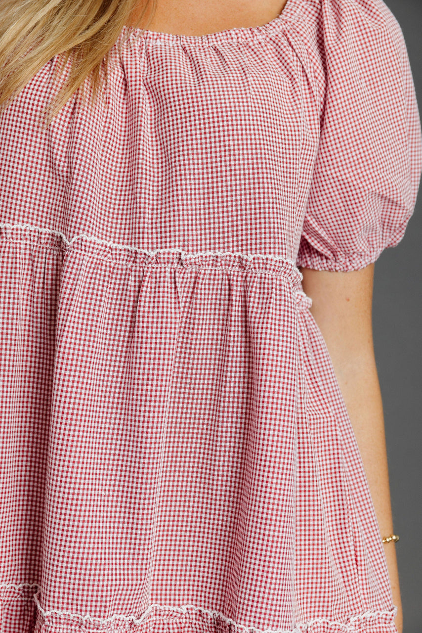 Gigi Dress in RedWhite Gingham