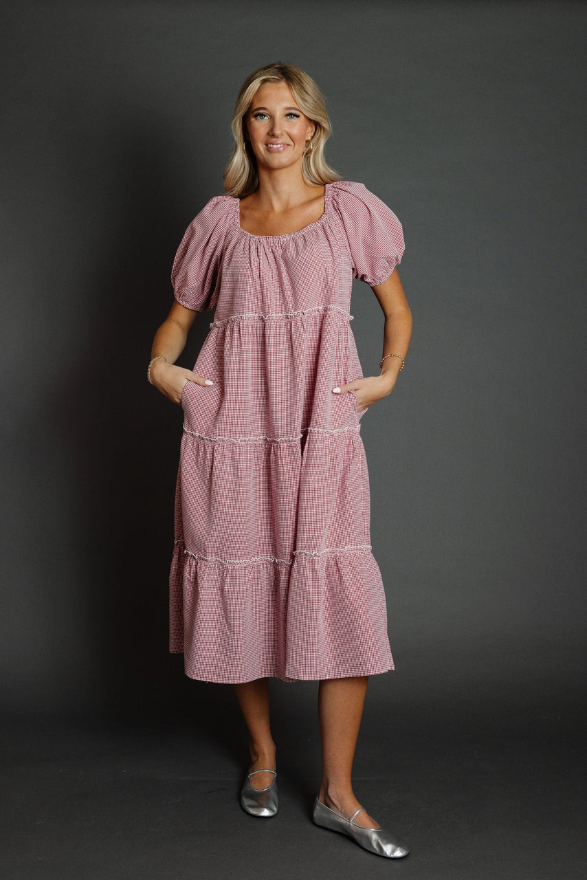 Gigi Dress in RedWhite Gingham