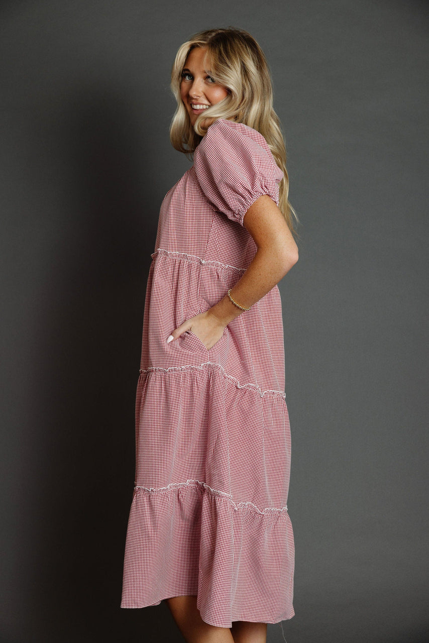 Gigi Dress in RedWhite Gingham
