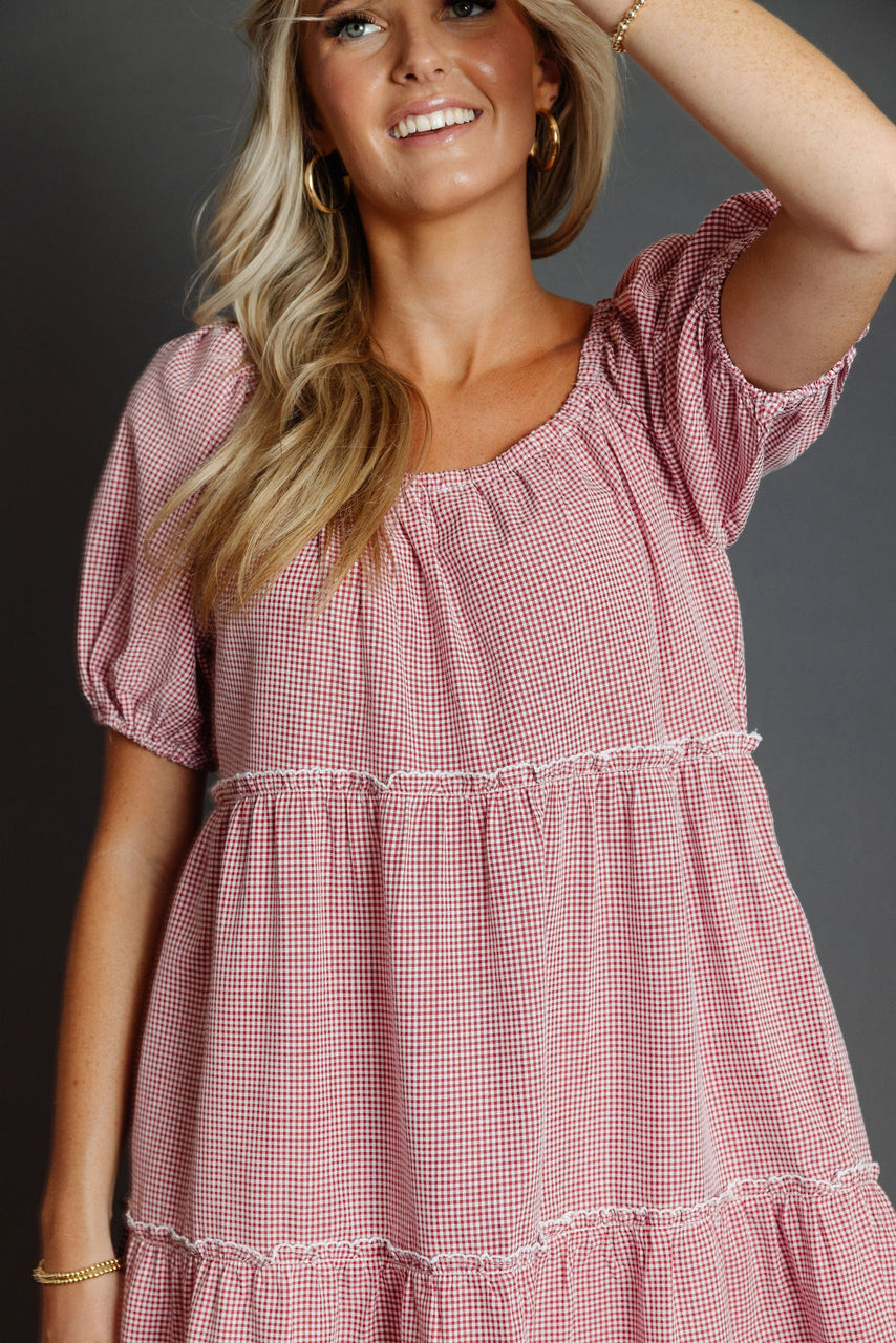 Gigi Dress in RedWhite Gingham