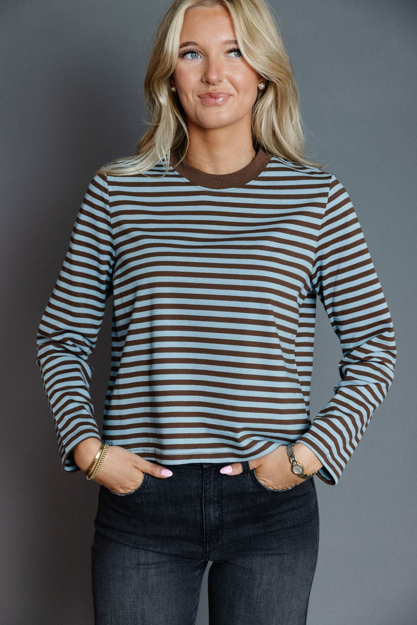 Kathleen Tee in Blue/Brown