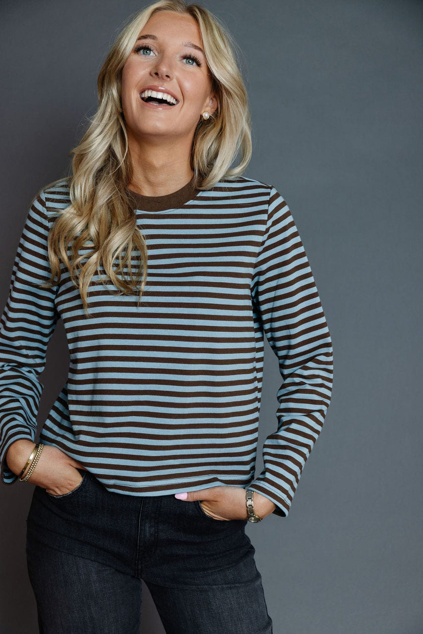 Kathleen Tee in Blue/Brown