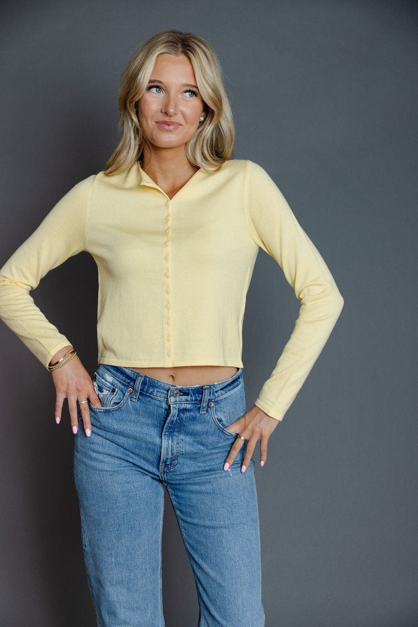 Shea Cardigan in Butter Yellow