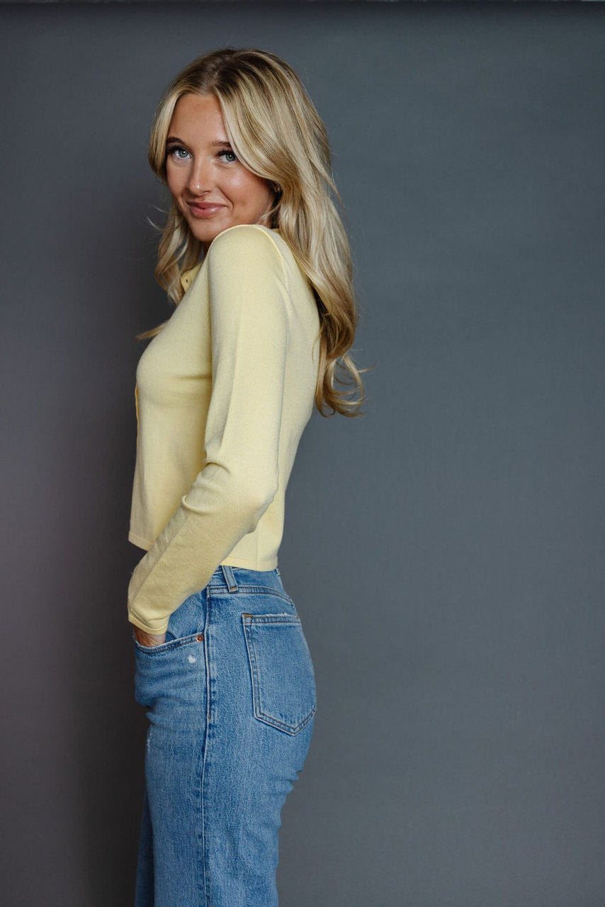 Shea Cardigan in Butter Yellow