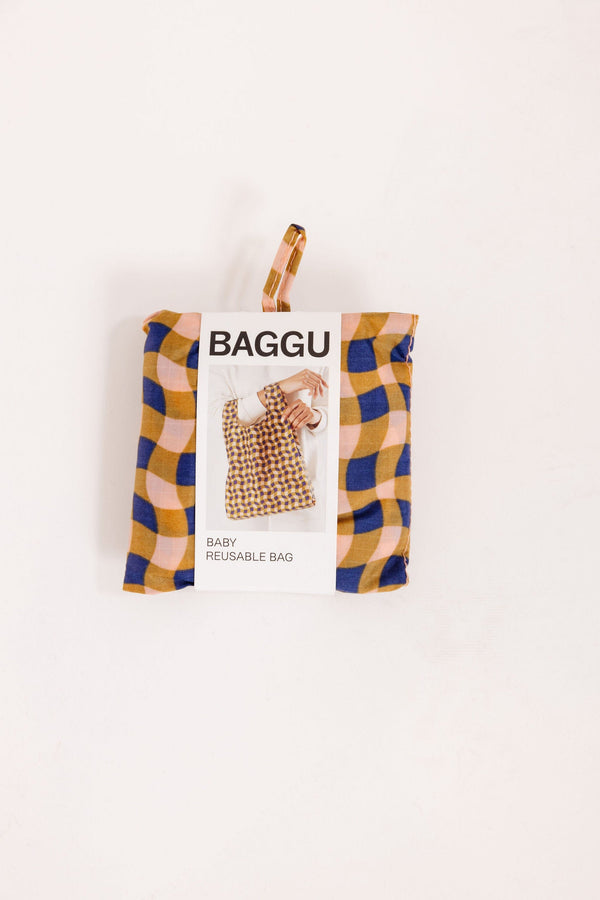 Baggu Baby Wavy Gingham Peach