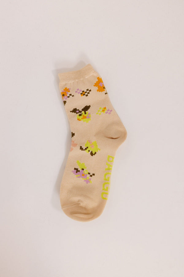 Baggu Crew Sock Tapestry Floral