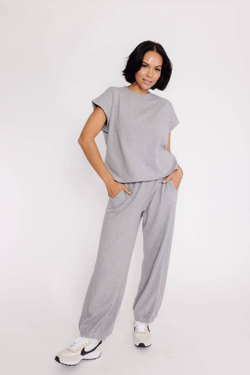 Beau Balloon Pant in Heather Grey