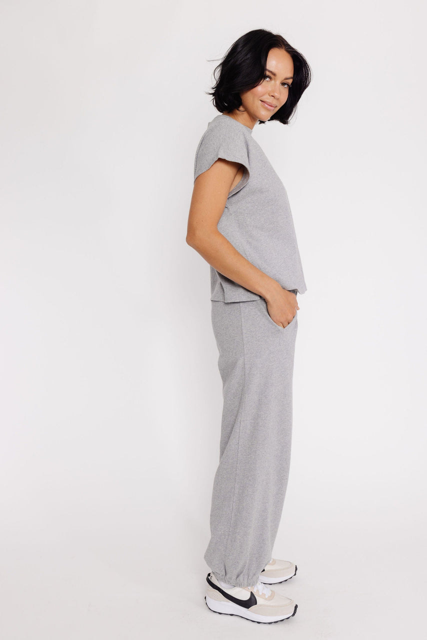 Beau Balloon Pant in Heather Grey