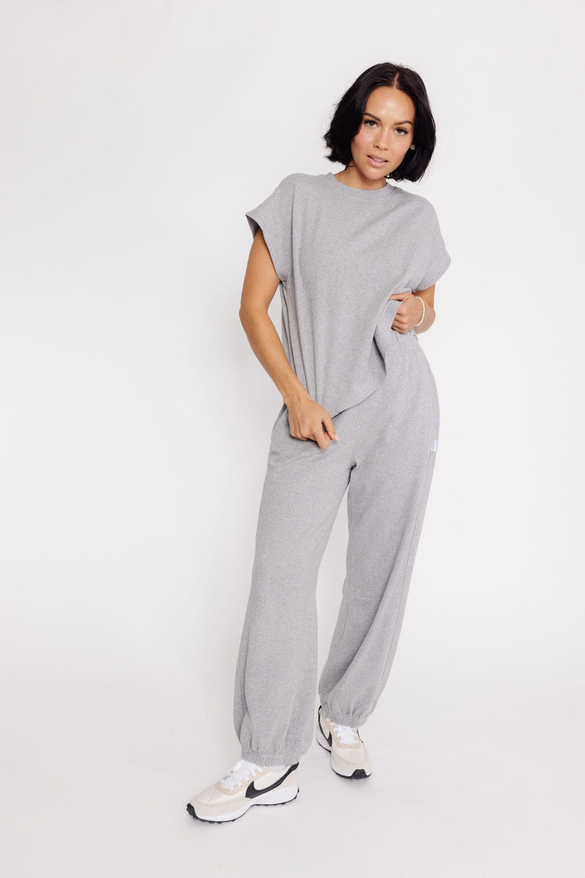 Beau Balloon Pant in Heather Grey